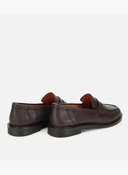 Kadın Deri Kahverengi Yumuşak Dokulu Klasik Loafer 01AYH313600A480 - Görsel 5