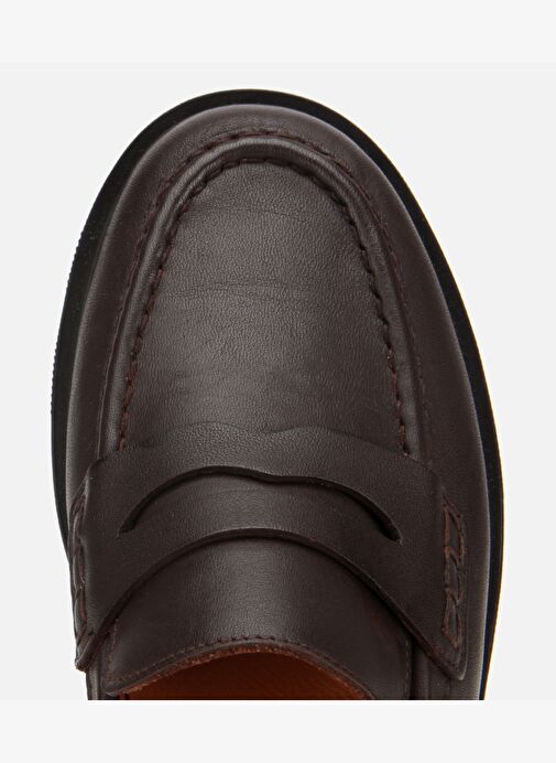 Kadın Deri Kahverengi Yumuşak Dokulu Klasik Loafer 01AYH313600A480 - Görsel 6