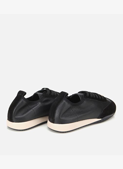 Kadın Deri Siyah Esnek Tabanlı Spor Ayakkabı 01AYH313650A100 - Görsel 5