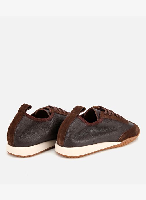 Kadın Deri Kahverengi Esnek Tabanlı Spor Ayakkabı 01AYH313650A480 - Görsel 5