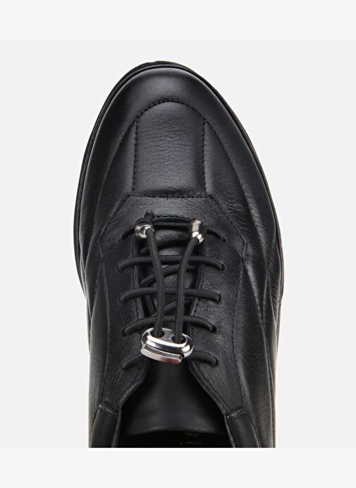 Kadın Deri Siyah Dolgu Topuklu Spor Ayakkabı 01AYH314500A100 - Görsel 6