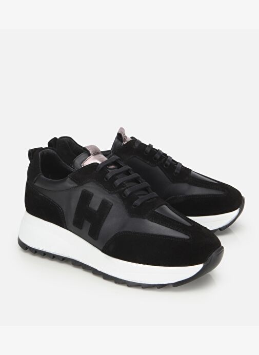 Kadın Süet Deri Siyah Comfort Spor Ayakkabı 01AYH314510A100 - Görsel 3