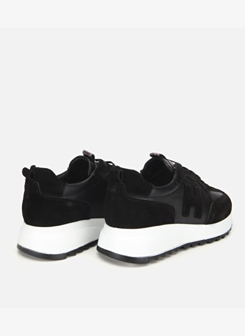 Kadın Süet Deri Siyah Comfort Spor Ayakkabı 01AYH314510A100 - Görsel 5