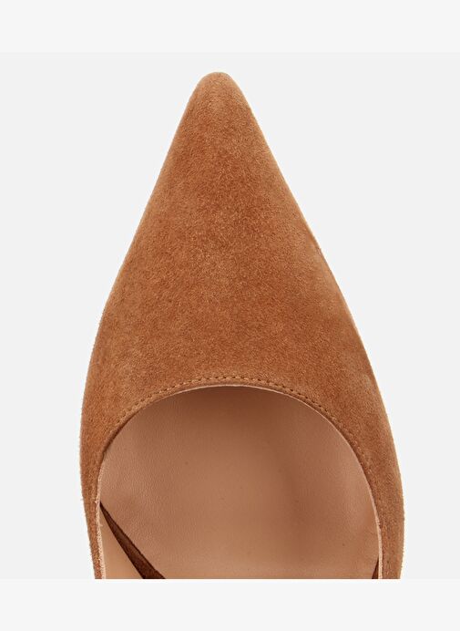 Kadın Süet Deri Taba Metal Detaylı Stiletto 01AYH315240A370 - Görsel 6