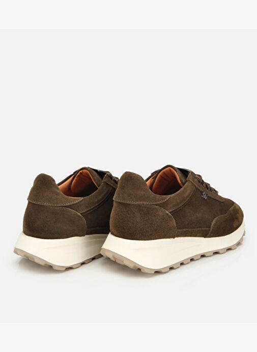 Kadın Süet Deri Haki Bağcık Detaylı Yüksek Tabanlı Spor Ayakkabı 01AYH315410A880 - Görsel 5