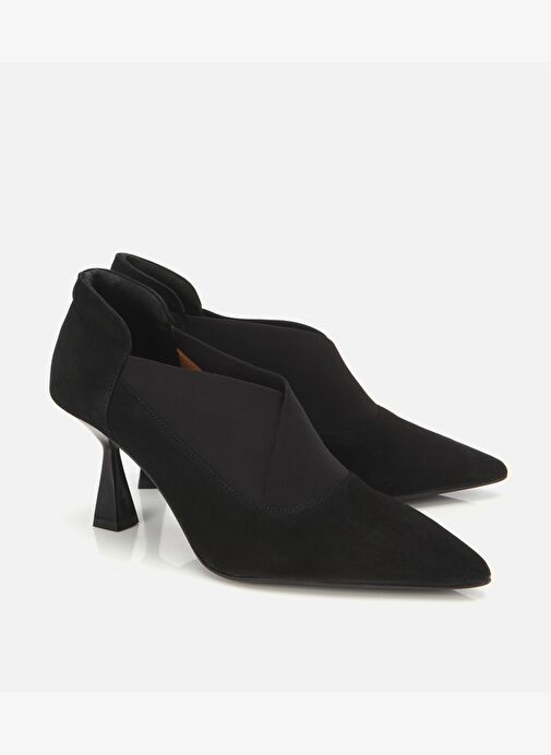 Kadın Süet Deri Streç Detaylı İnce Topuklu Stiletto 01AYH315480A100 - Görsel 3
