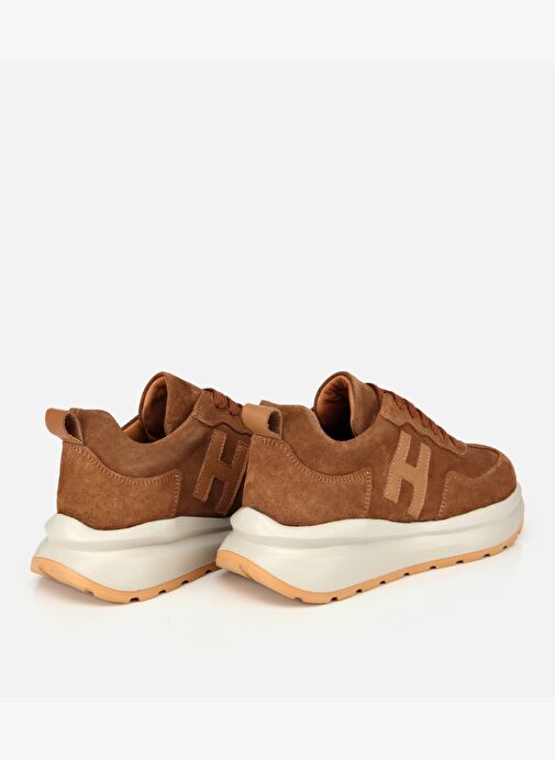 Kadın Süet Deri Taba Kalın Tabanlı Comfort Spor Ayakkabı 01AYH315710A370 - Görsel 5