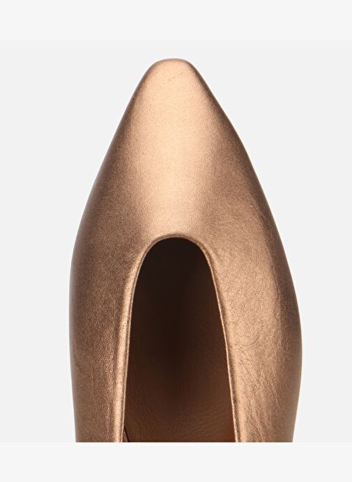 Kadın Deri Bronz Sivri Burunlu Babet 01AYH316500A470 - Görsel 6