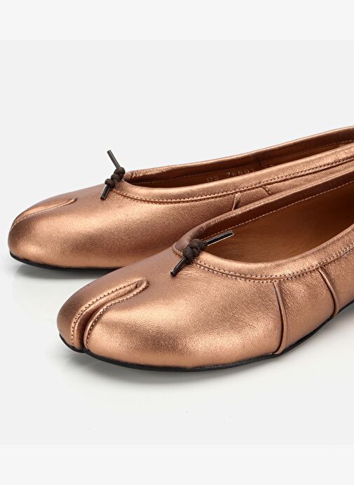 Kadın Deri Bronz Ön Detaylı Babet 01AYH316830A470 - Görsel 4