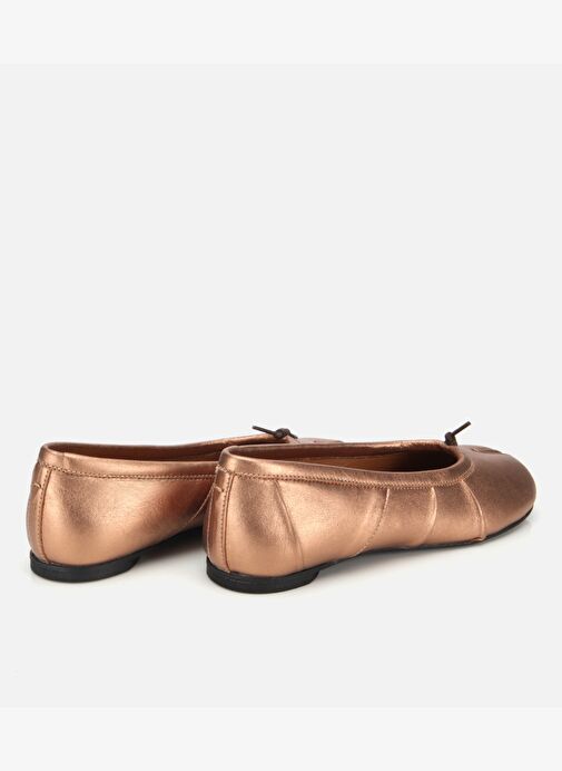 Kadın Deri Bronz Ön Detaylı Babet 01AYH316830A470 - Görsel 5