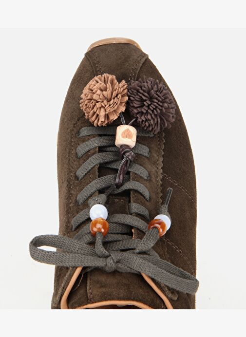 Kadın Süet Deri Haki Aksesuar Detaylı Spor Ayakkabı 01AYH316980A880 - Görsel 7