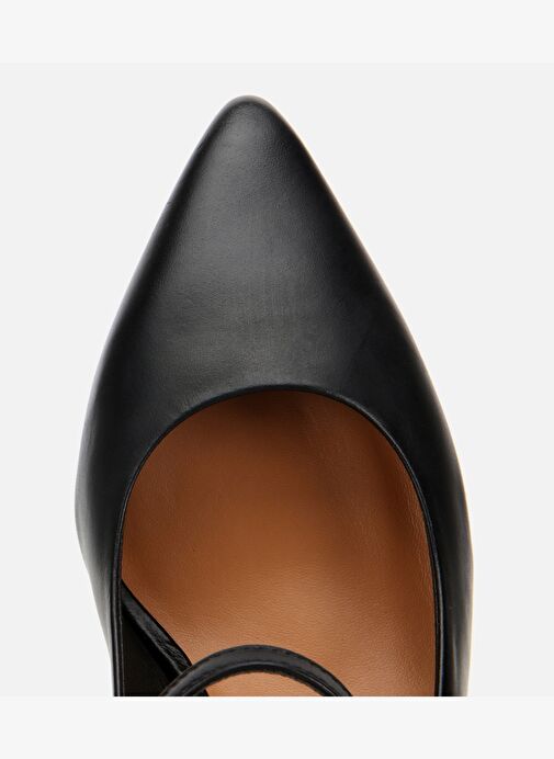 Kadın Deri Mary Jane Siyah İnce Bantlı Stiletto 01AYH317720A100 - Görsel 6