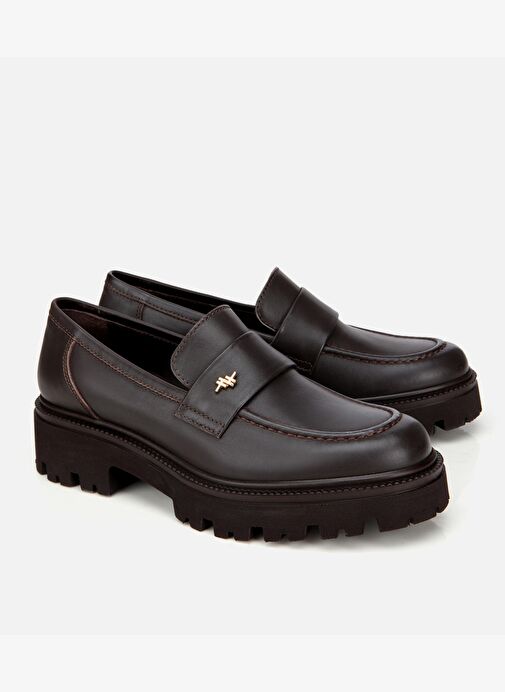 Hotiç Hotiç Kadın Deri Kahverengi Kalın Tabanlı Klasik Loafer 01AYH318340A480 | Boyner Kahverengi - 3. görsel