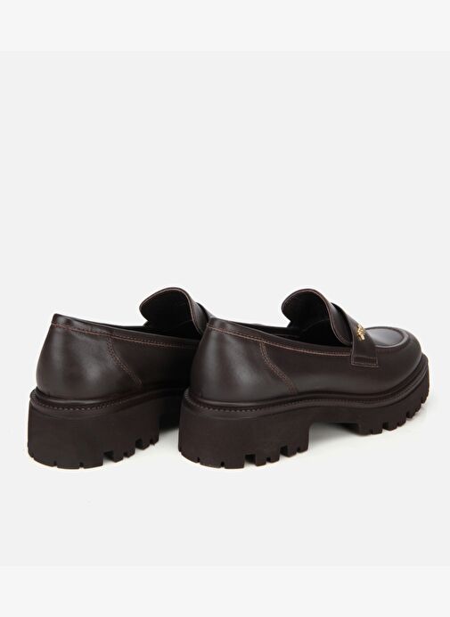 Hotiç Hotiç Kadın Deri Kahverengi Kalın Tabanlı Klasik Loafer 01AYH318340A480 | Boyner Kahverengi - 5. görsel