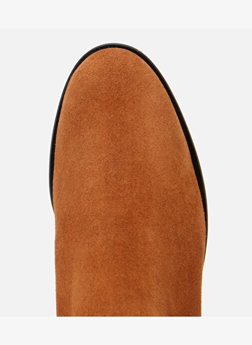 Kadın Süet Deri Taba Lastik Detaylı Bilekte Düz Bot 01BOH312670A430 - Görsel 6
