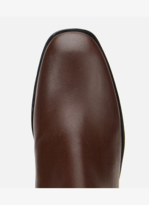 Kadın Deri Kahverengi Bilekte Topuklu Bot 01BOH312680A480 - Görsel 6