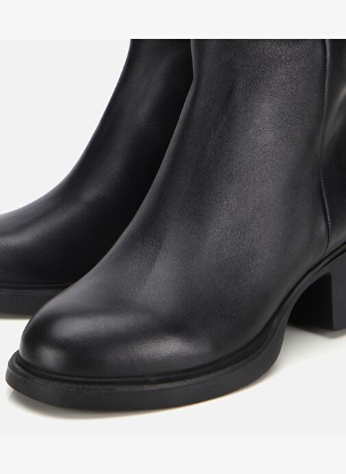 Kadın Deri Siyah Yumuşak Dokulu Bilekte Düz Bot 01BOH312820A100 - Görsel 4