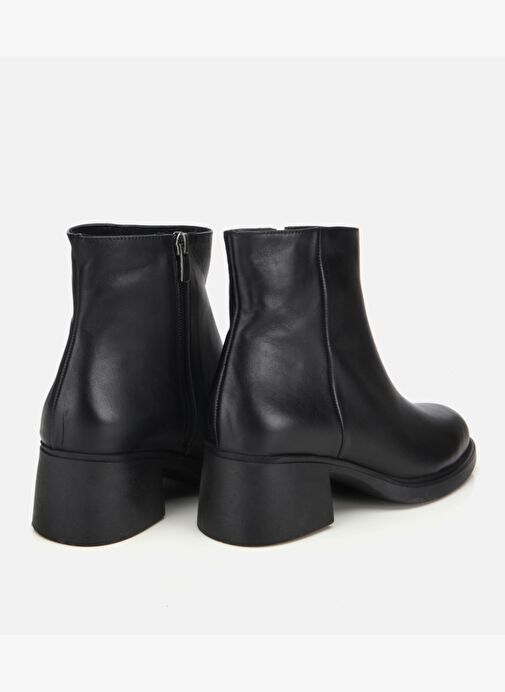 Kadın Deri Siyah Yumuşak Dokulu Bilekte Düz Bot 01BOH312820A100 - Görsel 5