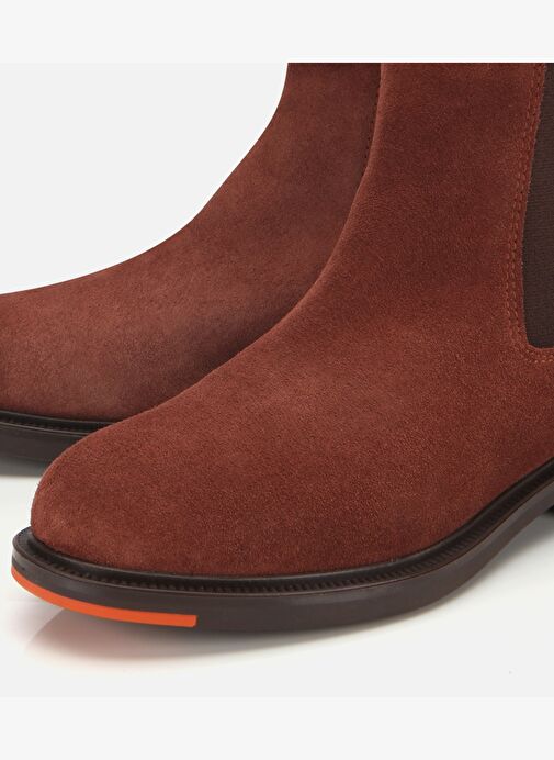 Kadın Süet Deri Taba Lastik Detaylı Düz Bot 01BOH313030A440 - Görsel 4