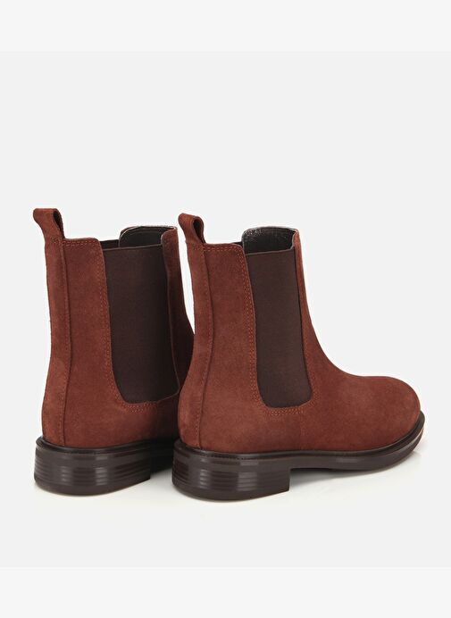 Kadın Süet Deri Taba Lastik Detaylı Düz Bot 01BOH313030A440 - Görsel 5