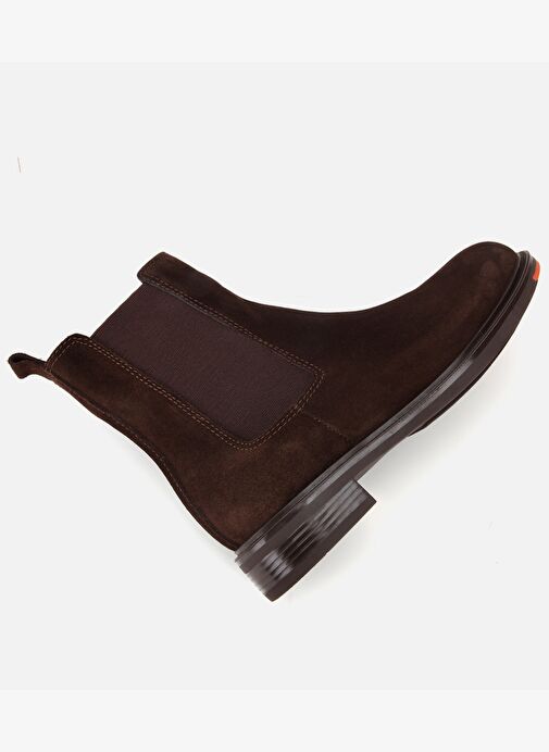 Kadın Süet Deri Kahverengi Lastik Detaylı Düz Bot 01BOH313030A480 - Görsel 7