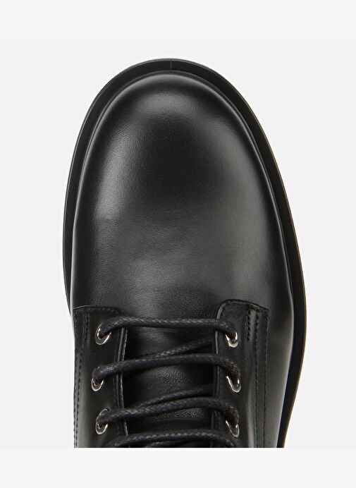 Kadın Deri Siyah Fermuarlı Postal Düz Bot 01BOH313040A100 - Görsel 6