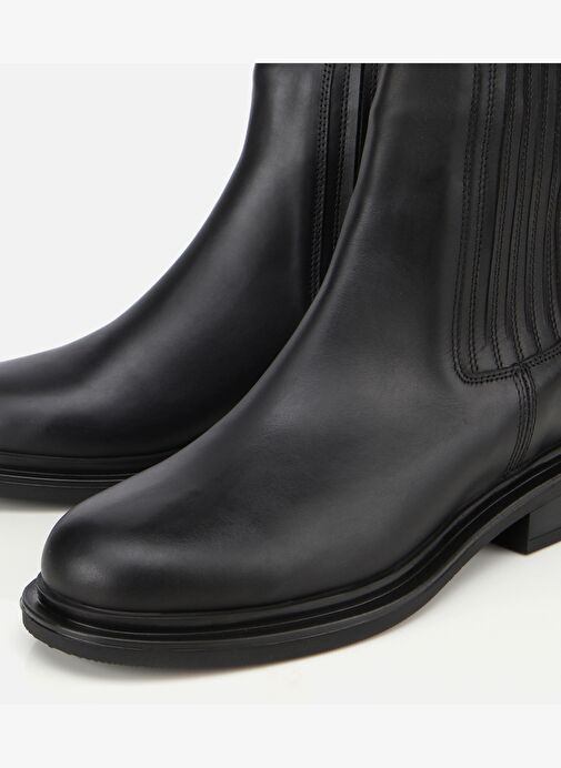 Kadın Deri Siyah Lastik Detaylı Bilekte Düz Bot 01BOH313060A100 - Görsel 4