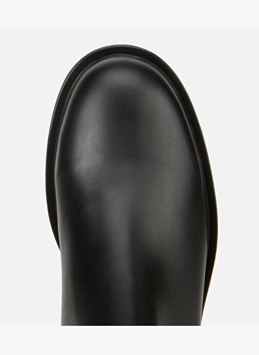 Kadın Deri Siyah Lastik Detaylı Bilekte Düz Bot 01BOH313060A100 - Görsel 6