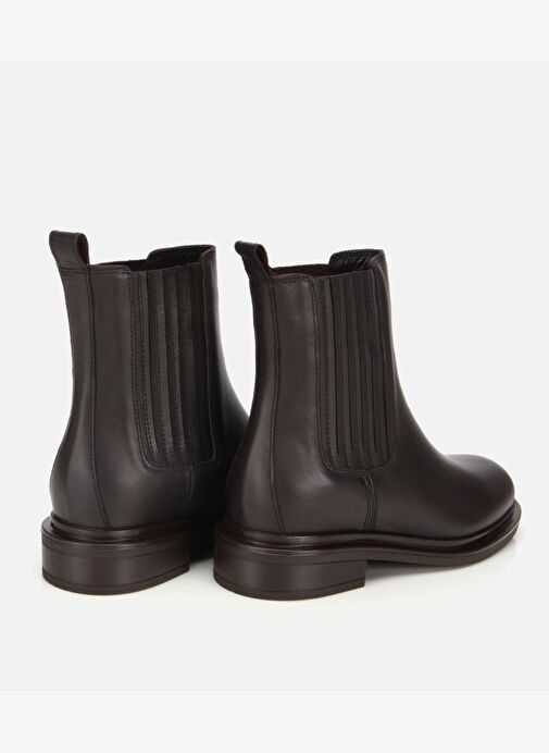 Kadın Deri Kahverengi Lastik Detaylı Bilekte Düz Bot 01BOH313060A480 - Görsel 5