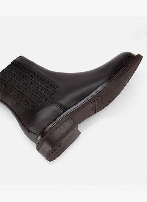 Kadın Deri Kahverengi Lastik Detaylı Bilekte Düz Bot 01BOH313060A480 - Görsel 7