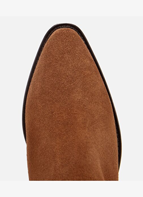 Kadın Süet Deri Taba Western Kovboy Topuklu Bot 01BOH313150A340 - Görsel 6