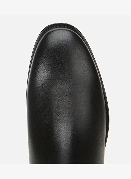 Kadın Deri Siyah Tokalı Lastik Detaylı Düz Bot 01BOH313390A100 - Görsel 6