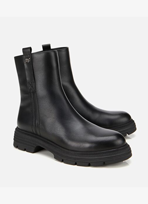 Kadın Deri Siyah Yumuşak Dokulu Bilekte Düz Bot 01BOH313470A100 - Görsel 3