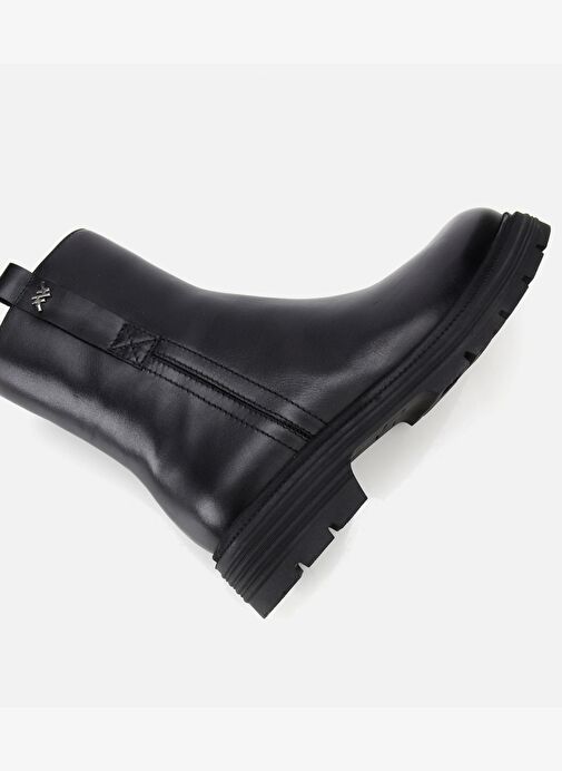 Kadın Deri Siyah Yumuşak Dokulu Bilekte Düz Bot 01BOH313470A100 - Görsel 7