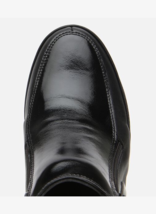 Kadın Deri Siyah Fermuar Detaylı Dolgu Topuklu Bot 01BOH314530A100 - Görsel 6