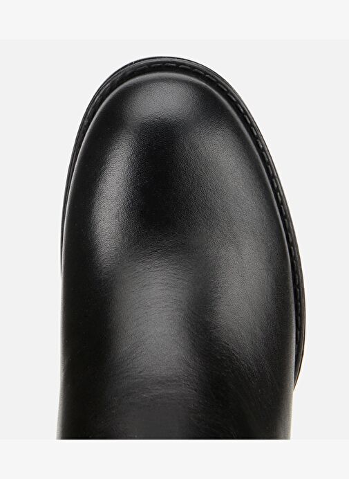 Kadın Deri Siyah Tokalı Bilekte Topuklu Bot 01BOH314570A100 - Görsel 6