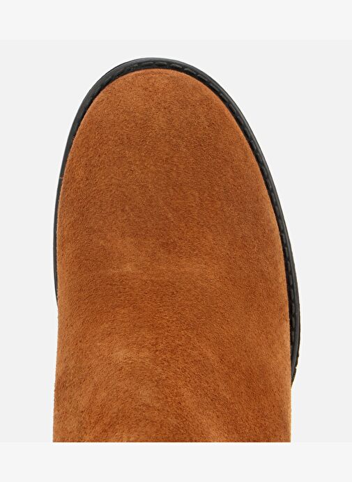 Kadın Süet Deri Taba Tokalı Bilekte Topuklu Bot 01BOH314580A370 - Görsel 6