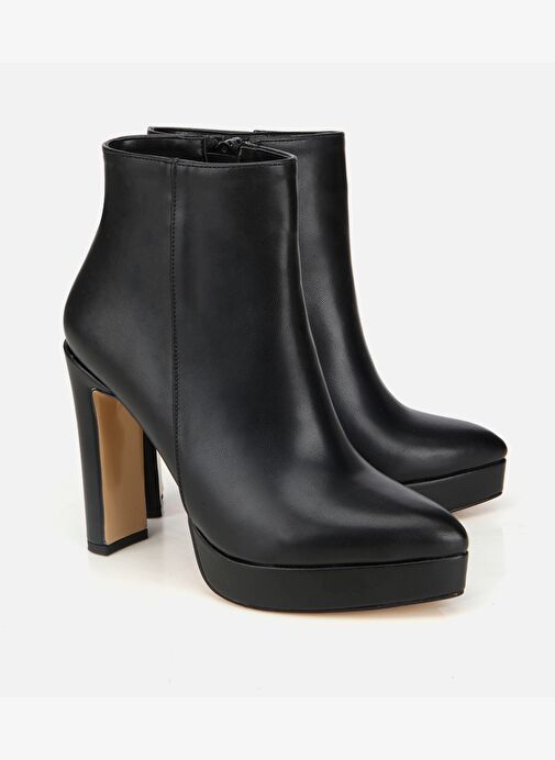 Kadın Siyah Yüksek Topuklu Platform Topuklu Bot 01BOH315040A100 - Görsel 3