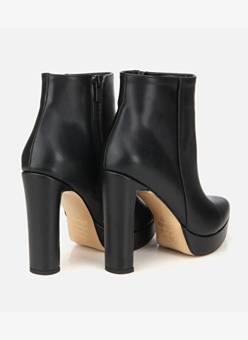 Kadın Siyah Yüksek Topuklu Platform Topuklu Bot 01BOH315040A100 - Görsel 5