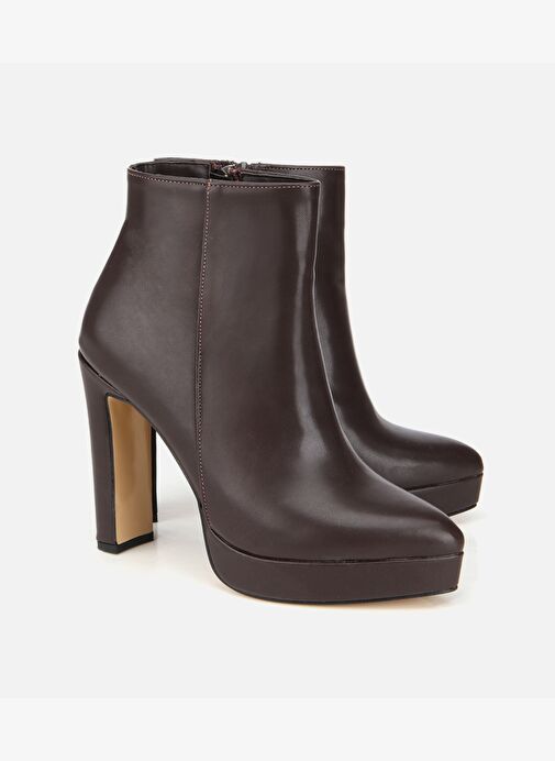 Kadın Kahverengi Yüksek Topuklu Platform Topuklu Bot 01BOH315040A480 - Görsel 3