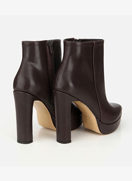 Kadın Kahverengi Yüksek Topuklu Platform Topuklu Bot 01BOH315040A480 - Görsel 5