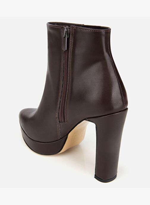 Kadın Kahverengi Yüksek Topuklu Platform Topuklu Bot 01BOH315040A480 - Görsel 7