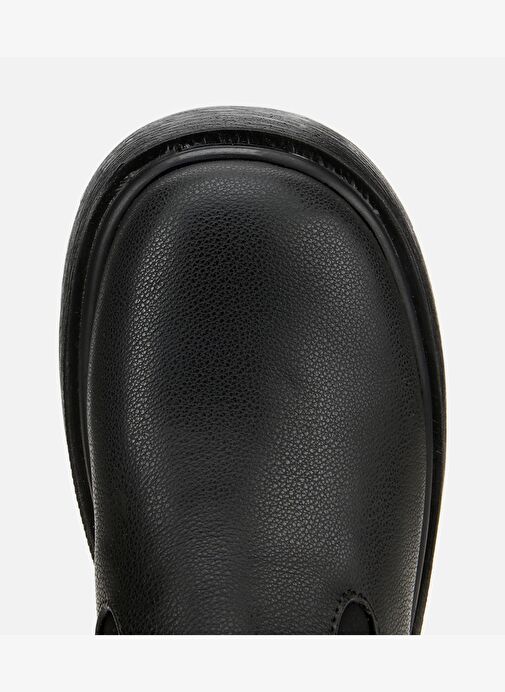 Kadın Siyah Streç Kalın Tabanlı Bilekte Düz Bot 01BOH315060A100 - Görsel 6