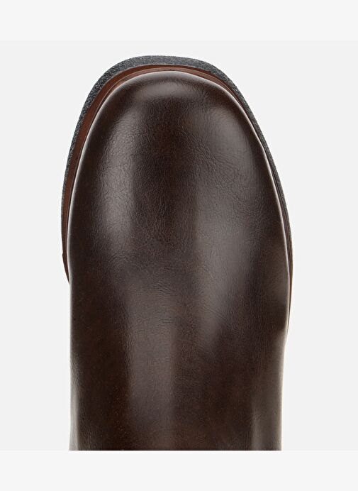 Kadın Kahverengi Lastik Detaylı Kalın Topuklu Bot 01BOH315070A480 - Görsel 6