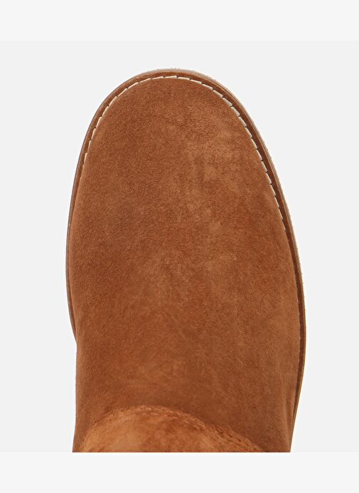 Kadın Süet Deri Taba Gold Detaylı Tokalı Topuklu Bot 01BOH315370A370 - Görsel 6