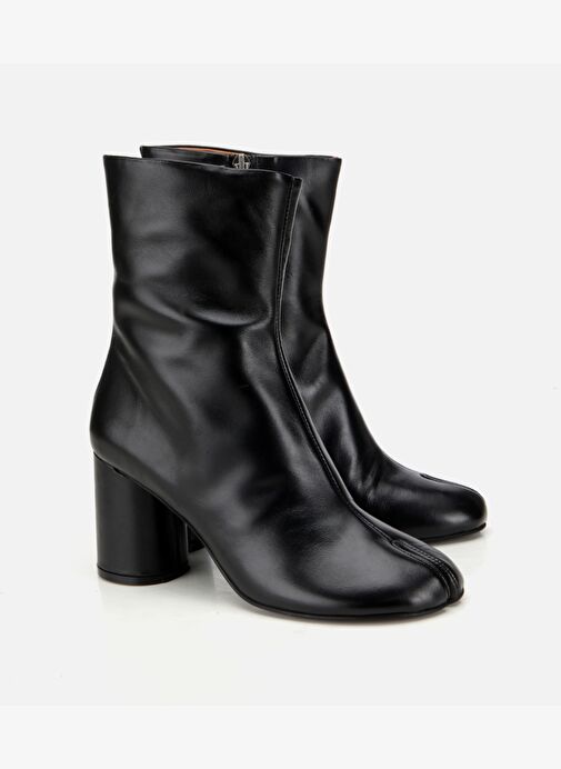 Kadın Deri Siyah Streç Blok Detaylı Topuklu Bot 01BOH315530A100 - Görsel 3