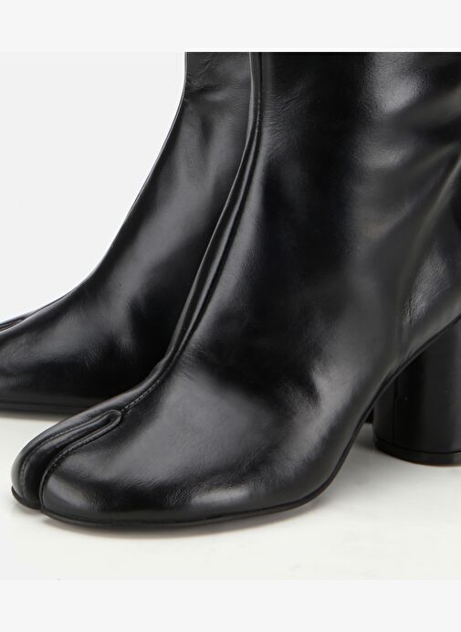 Kadın Deri Siyah Streç Blok Detaylı Topuklu Bot 01BOH315530A100 - Görsel 4