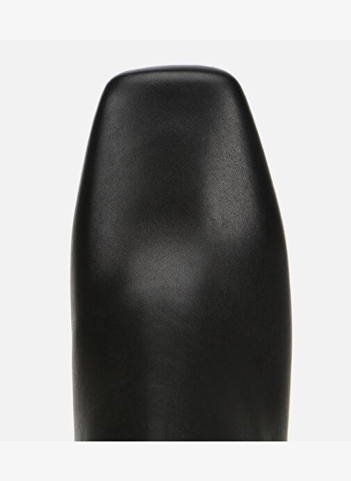 Kadın Deri Siyah Küt Burunlu Topuklu Bot 01BOH317740A100 - Görsel 6