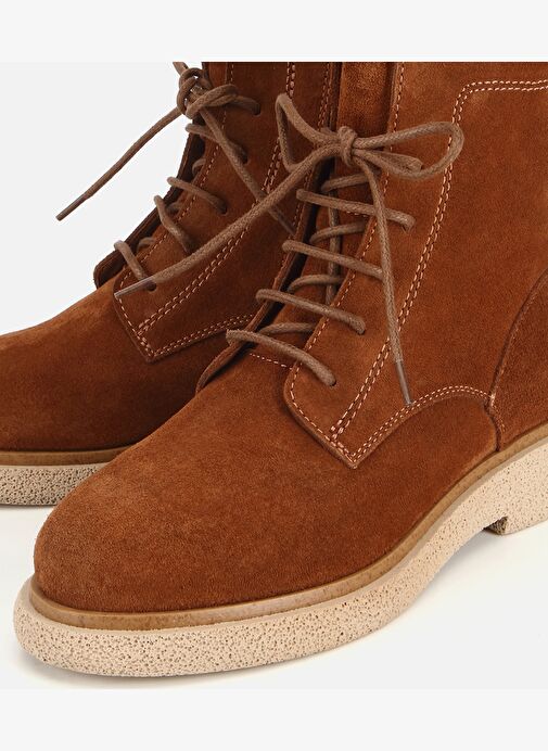 Hotiç Hotiç Kadın Süet Deri Taba Fermuarlı Postal Düz Bot 01BOH318490A370 | Boyner Taba - 4. görsel