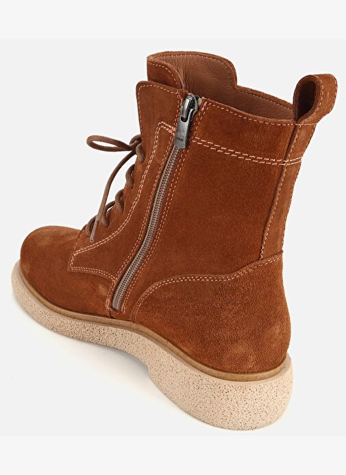 Hotiç Hotiç Kadın Süet Deri Taba Fermuarlı Postal Düz Bot 01BOH318490A370 | Boyner Taba - 7. görsel